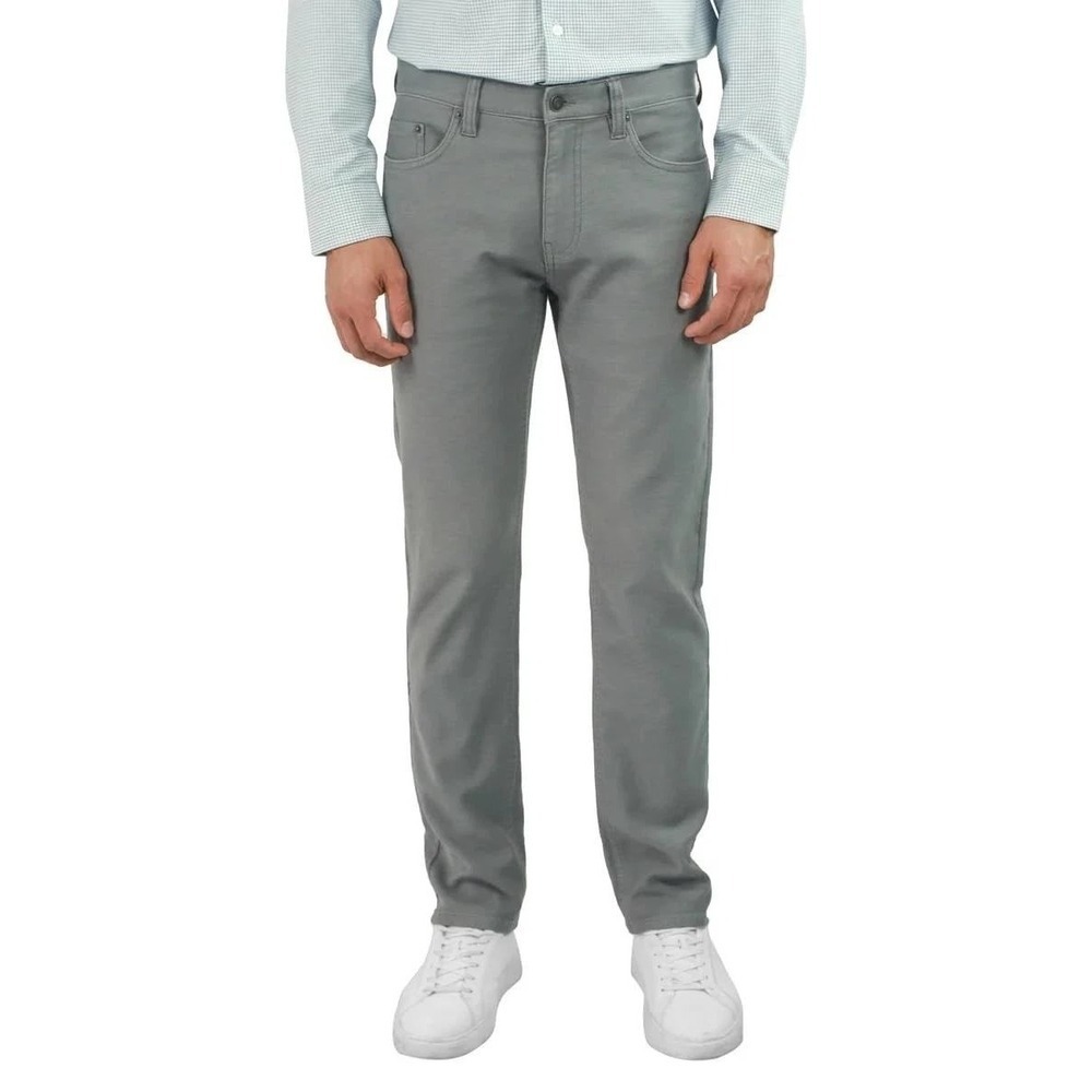 NEW Jachs New York Men's Gray 32x30 Straight Fit 5 Pocket Stretch Fabric Flex
